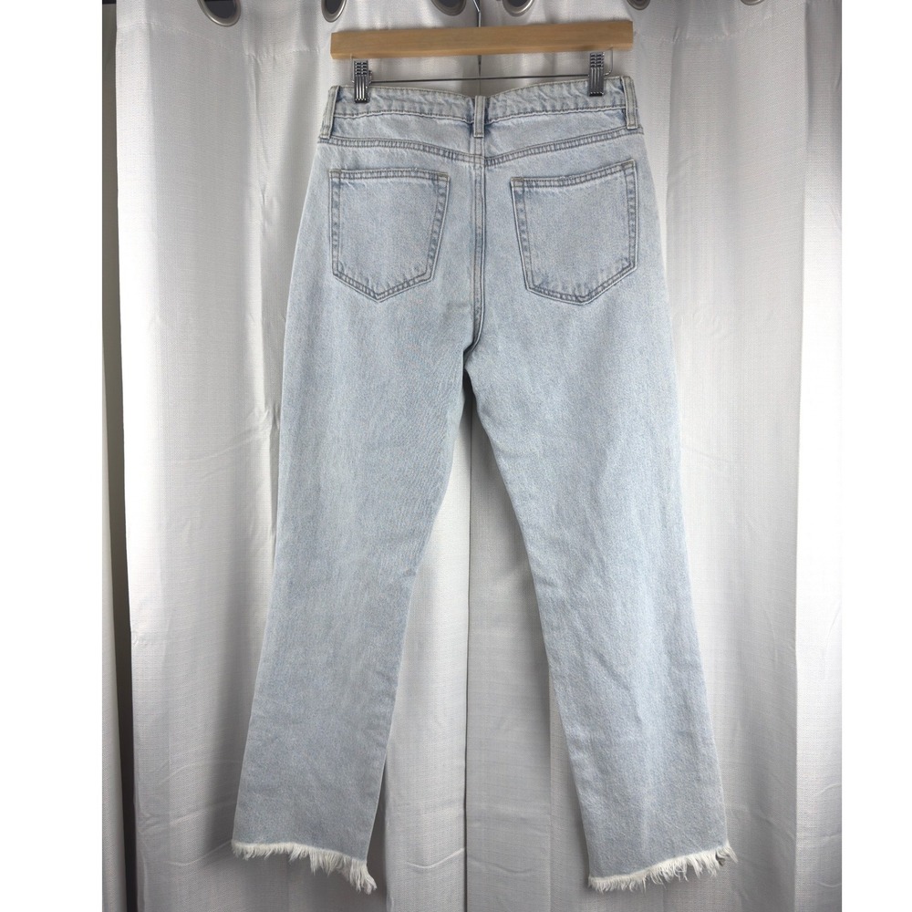 Altar'd State High Rise Straight Leg Distressed Light Wash Jeans Size 26 - Picture 5 of 5
